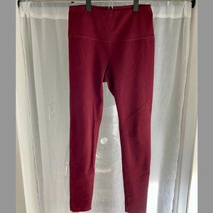 Zella dark red high waisted full length women's M tights